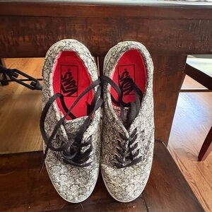 Vans Black and White Patterned Sneakers